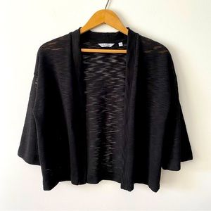 3/$30💚Reitmans black crop open cardigan size medium